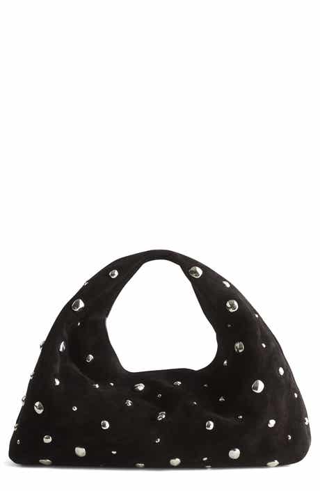 Studded Suede Handheld Pouch