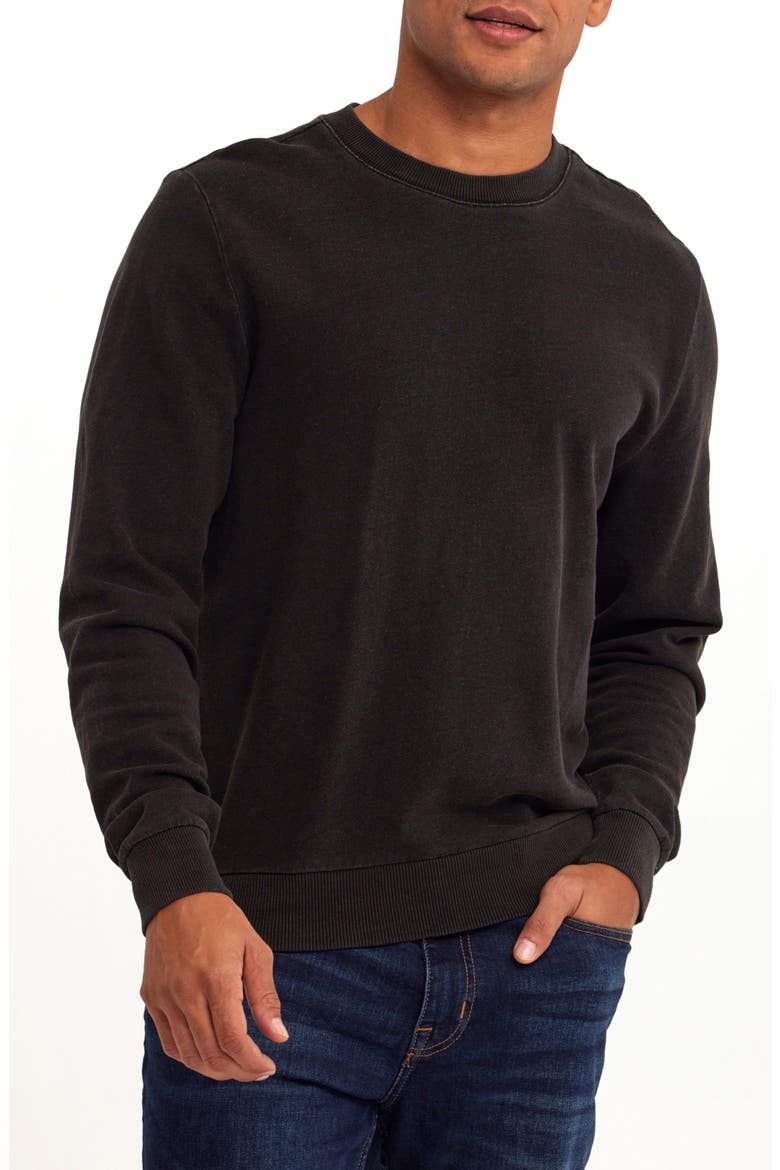 Corey Organic Cotton Terry Sweatshirt, Main, color, BLACK WASH