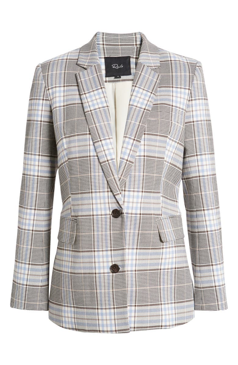 Rails Stanton Check Blazer, Alternate, color, Cocoa Sky Check
