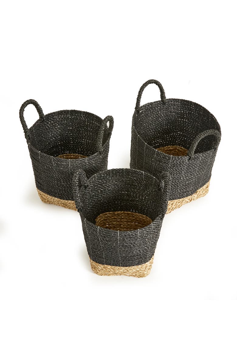 Napa Home & Garden Madura Market Baskets Set of 3, Alternate, color, Black