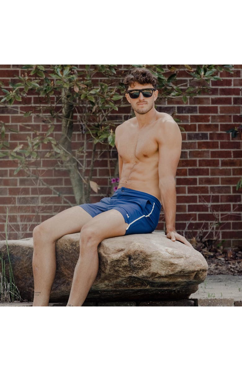 Myles Apparel Sutro Swim Trunk, Alternate, color, Deep Indigo