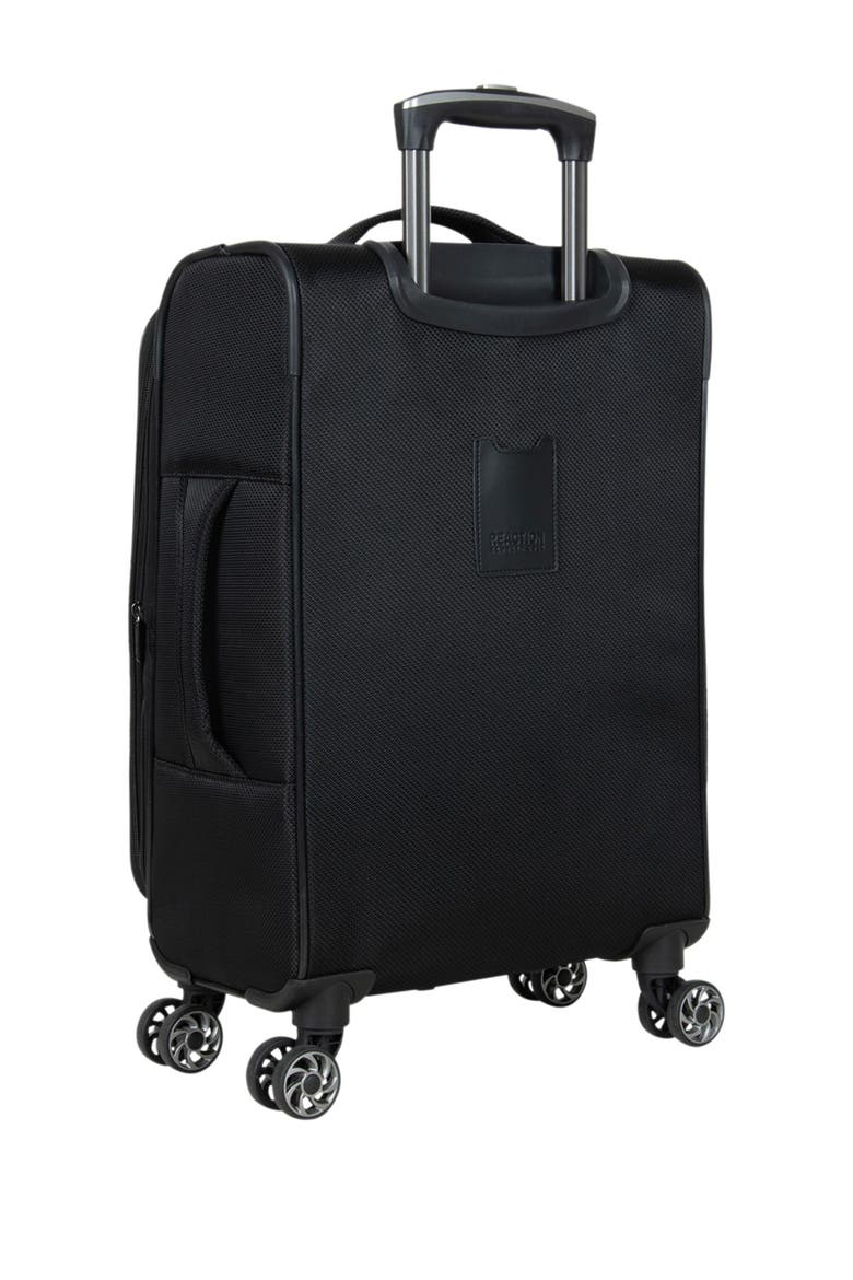Rugged Roamer Dobby Softside Expandable Spinner Carry-On Luggage, Alternate, color, BLACK