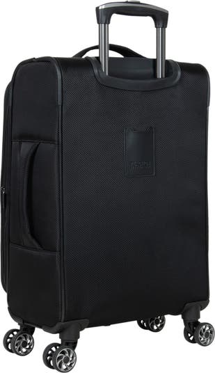 Rugged Roamer 20-Inch Dobby Softside Expandable Spinner Carry-On Luggage