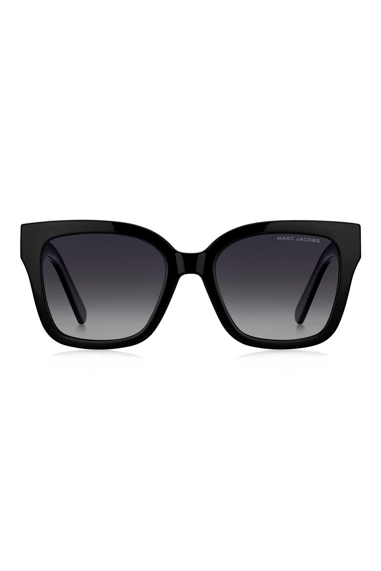 53mm Gradient Square Sunglasses, Main, color, BLACK GREY/ GRAY POLAR