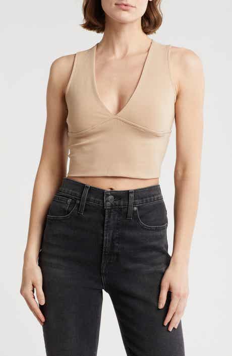Love By Design Jade Deep V-Neck Crop Top
