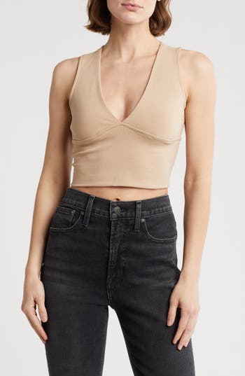 Love By Design Jade Deep V-neck Crop Top