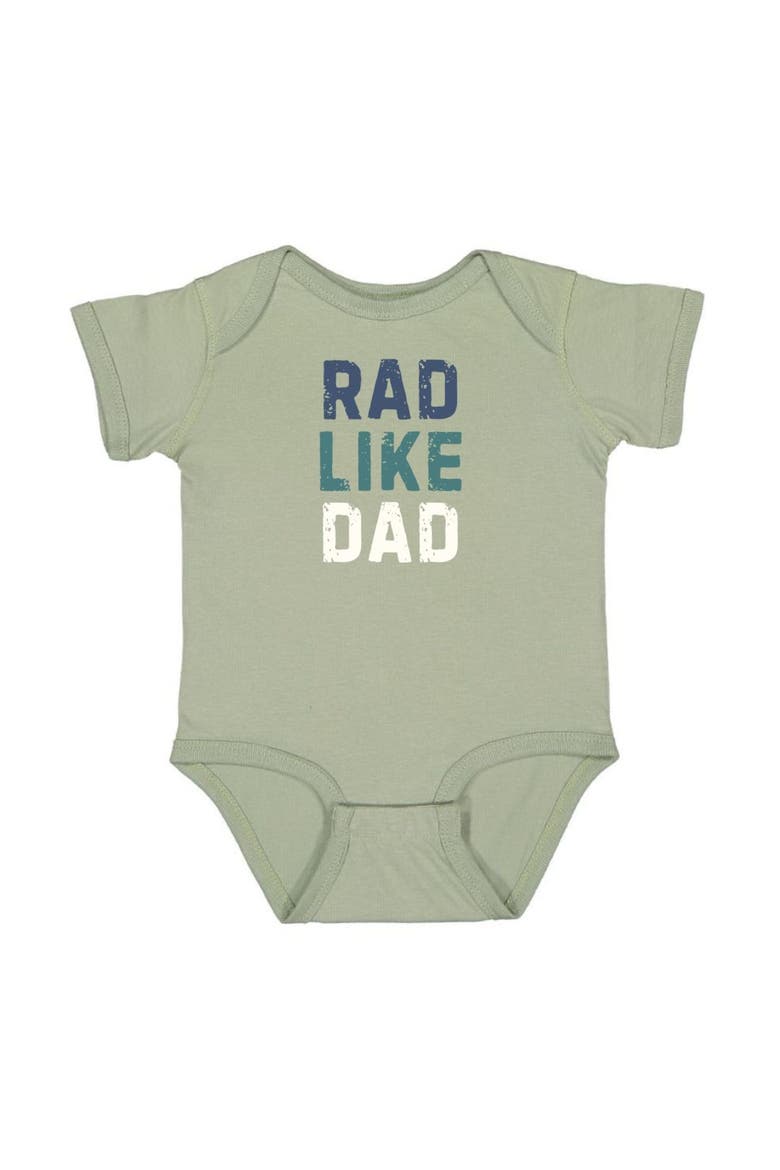 Rad Like Dad Short Sleeve Bodysuit, Main, color, Sage