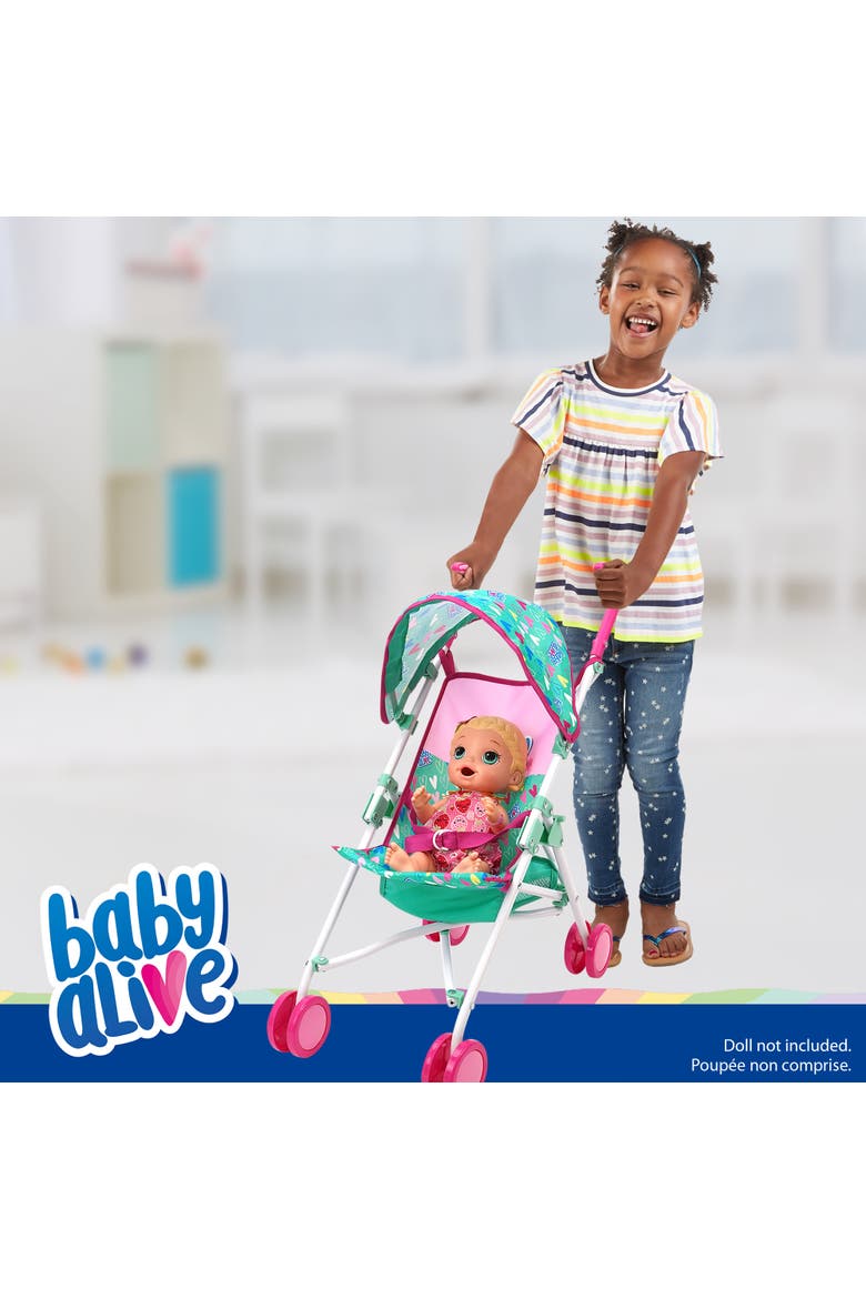 Doll Stroller Green, Alternate, color, Multicolored