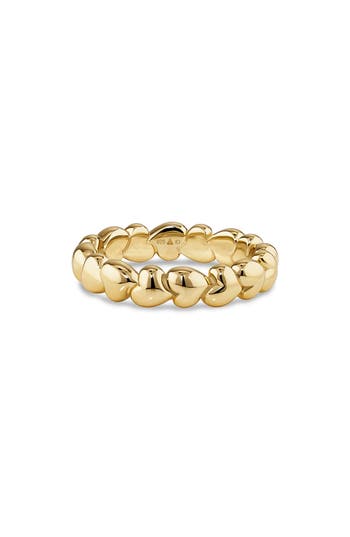 Devata Sweet Heart Eternity Band Ring In Gold