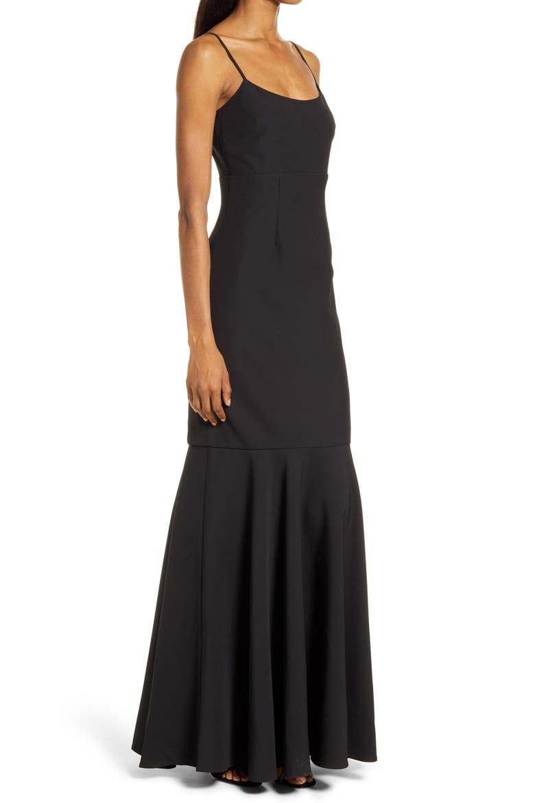 The Genevieve Camisole Gown, Alternate, color, BLACK