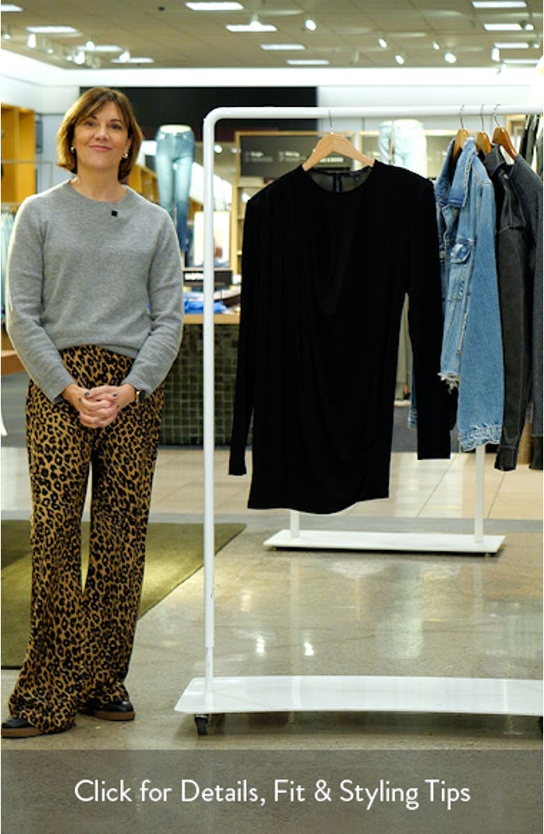 Devin Long Sleeve Draped Minidress, sales video thumbnail