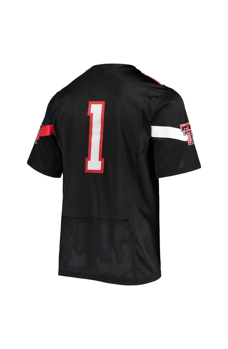Under Armour Men's Under Armour #1 Black Texas Tech Red Raiders Team Premier Football Jersey, Alternate, color, 