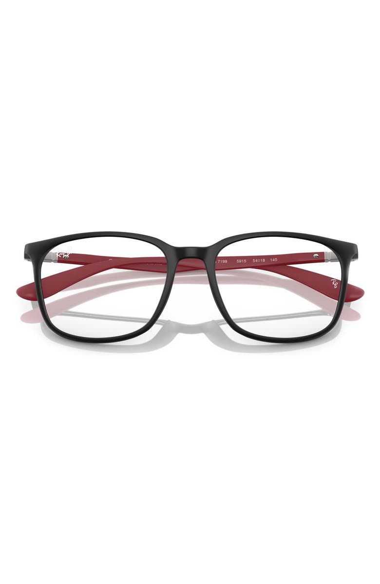 Ray-Ban 54mm Square Optical Glasses, Alternate, color, Sand Red