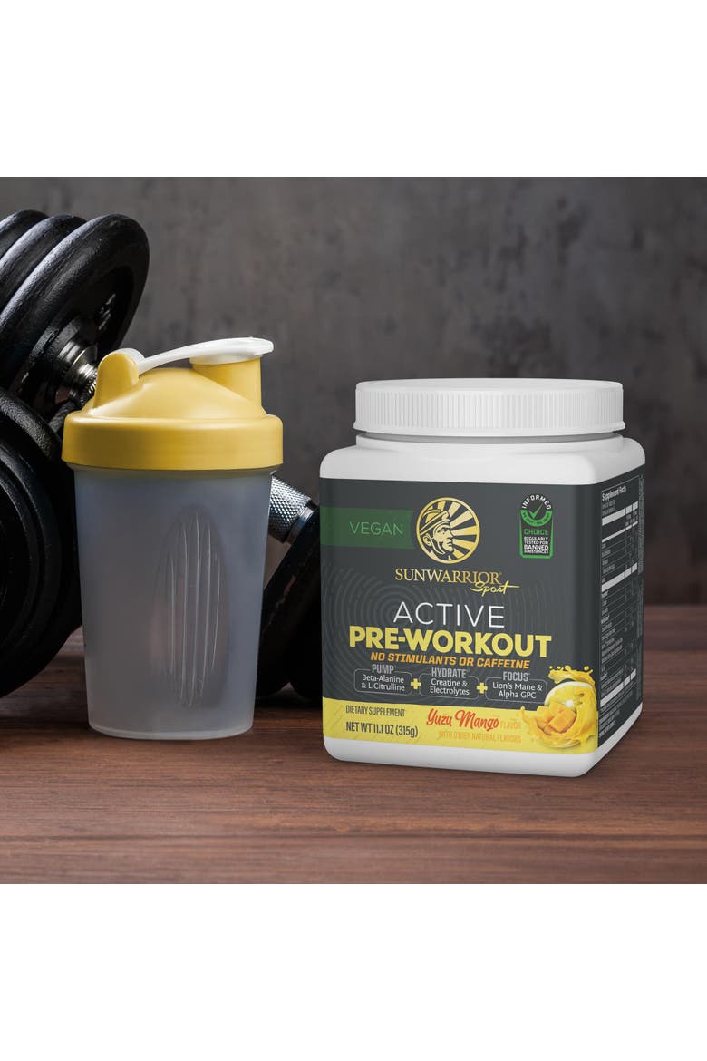Active Pre-Workout Powder, NON STIM, 315gm Tub, Alternate, color, Yuzu Mango