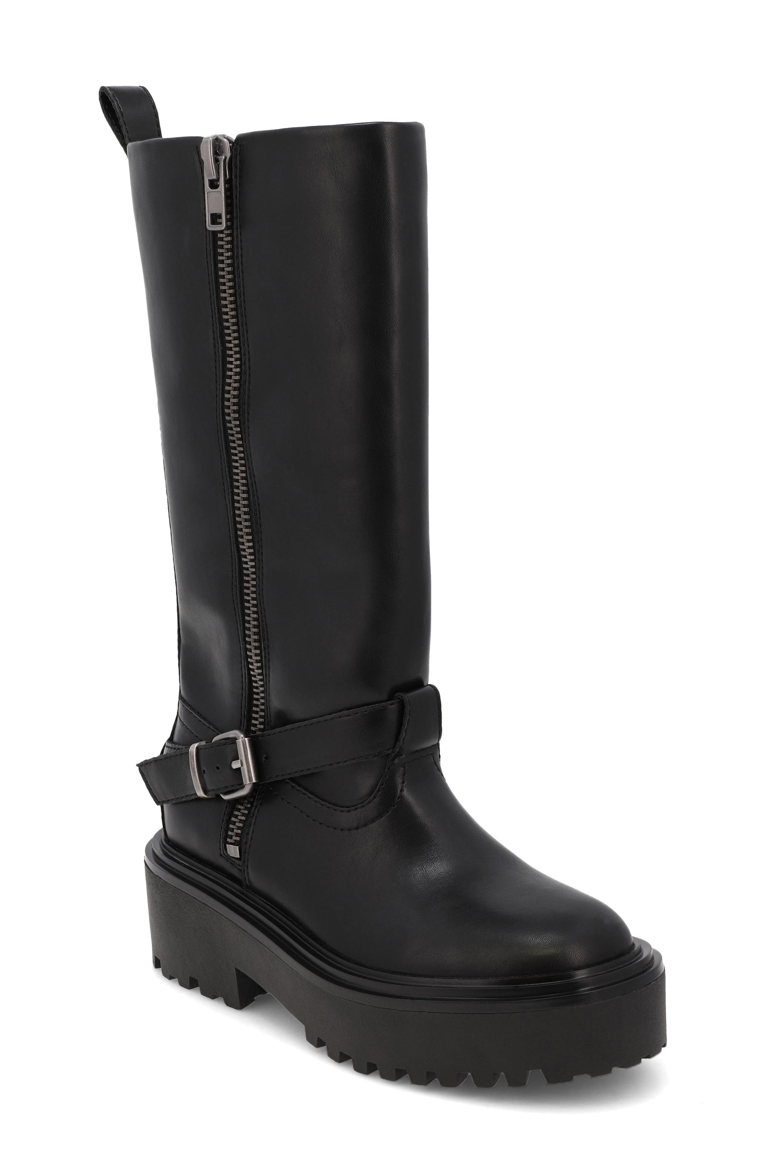 Callahan Knee High Boot, Main, color, BLACK PULL