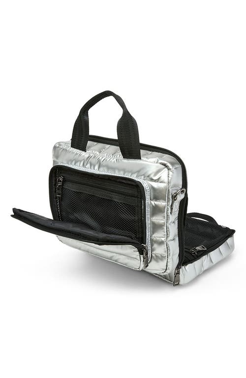 Think Royln Stowaway Travel Bag In Pearl Silver