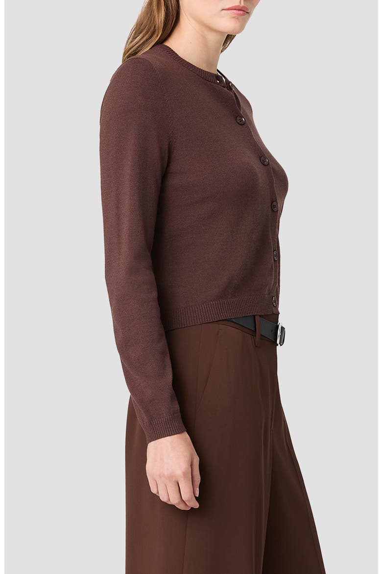 Crop Cardigan, Alternate, color, COCOA BROWN