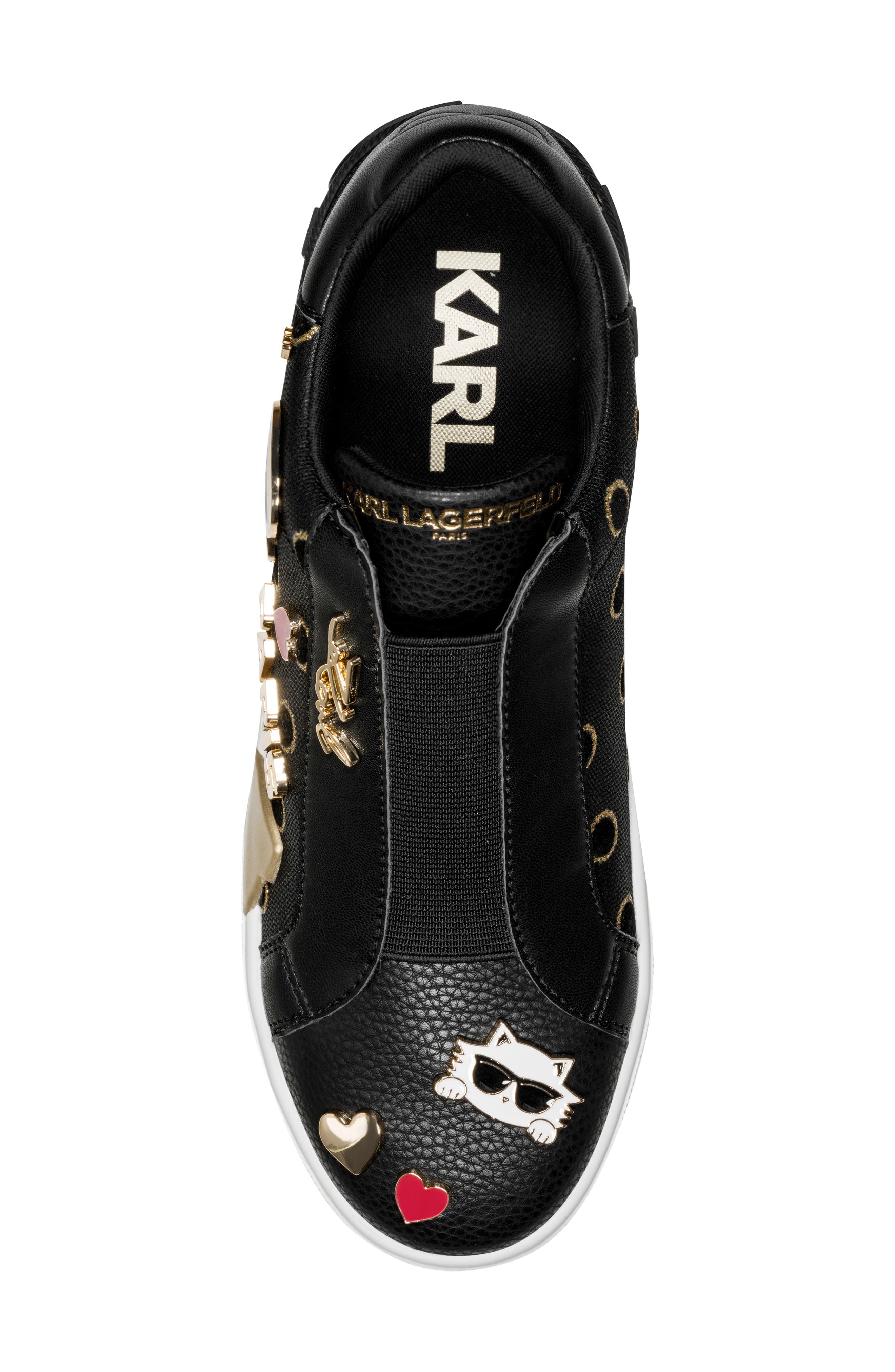 Mavise Slip On Sneaker, Alternate, color, BLACK/ GOLD