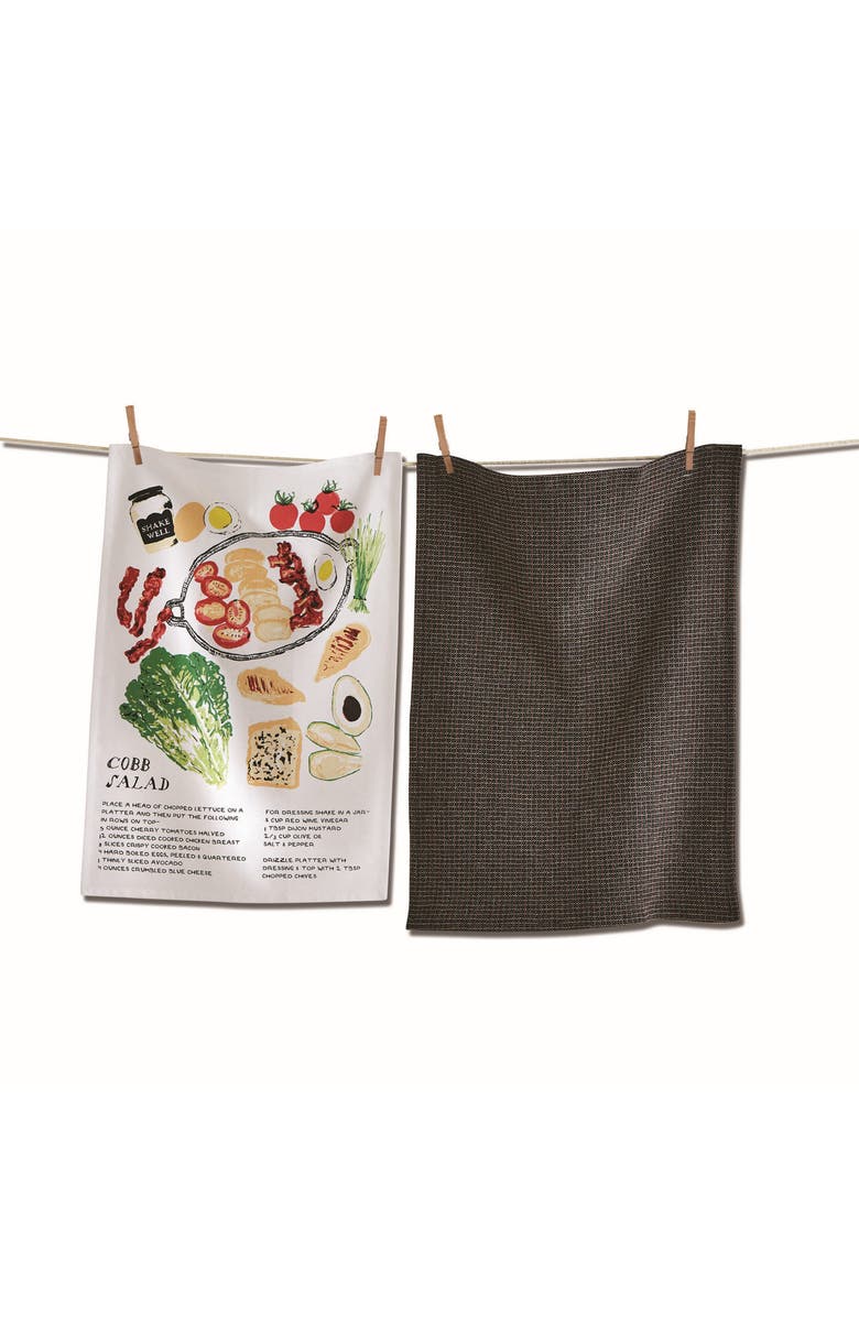 tag Cobb Salad Dishtowel Set of 2 Colorful Cotton Kitchen Towels, Main, color, Multicolored