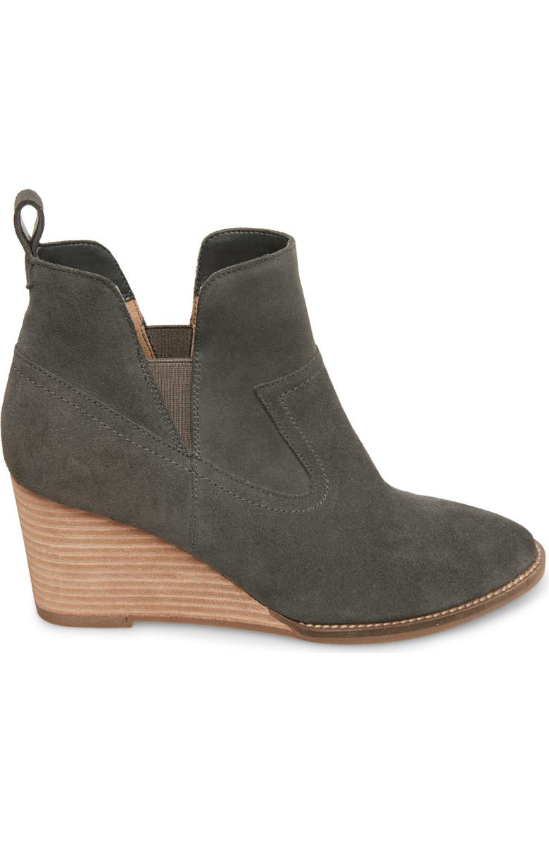 Blondo Irving Waterproof Wedge Bootie, Alternate, color, Dark Grey Suede