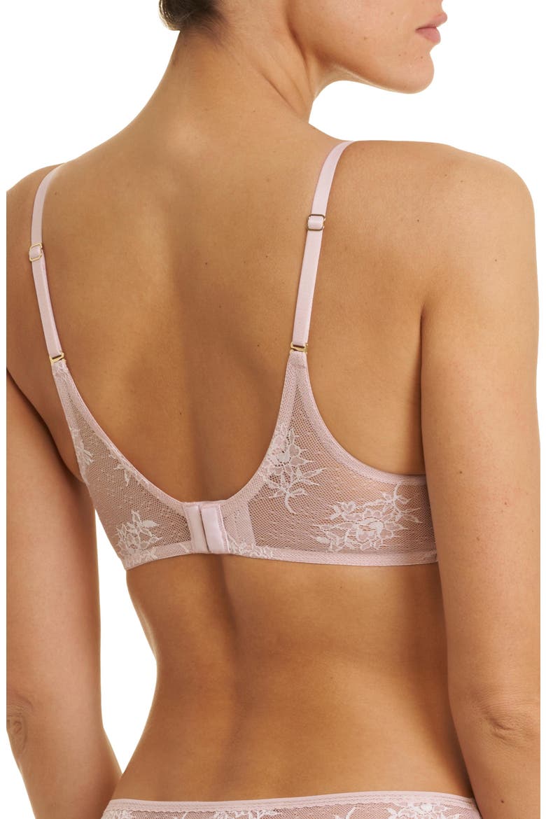 Love Lace Convertible Plunge Push-Up Bra, Alternate, color, Pink Pearl/Warm White
