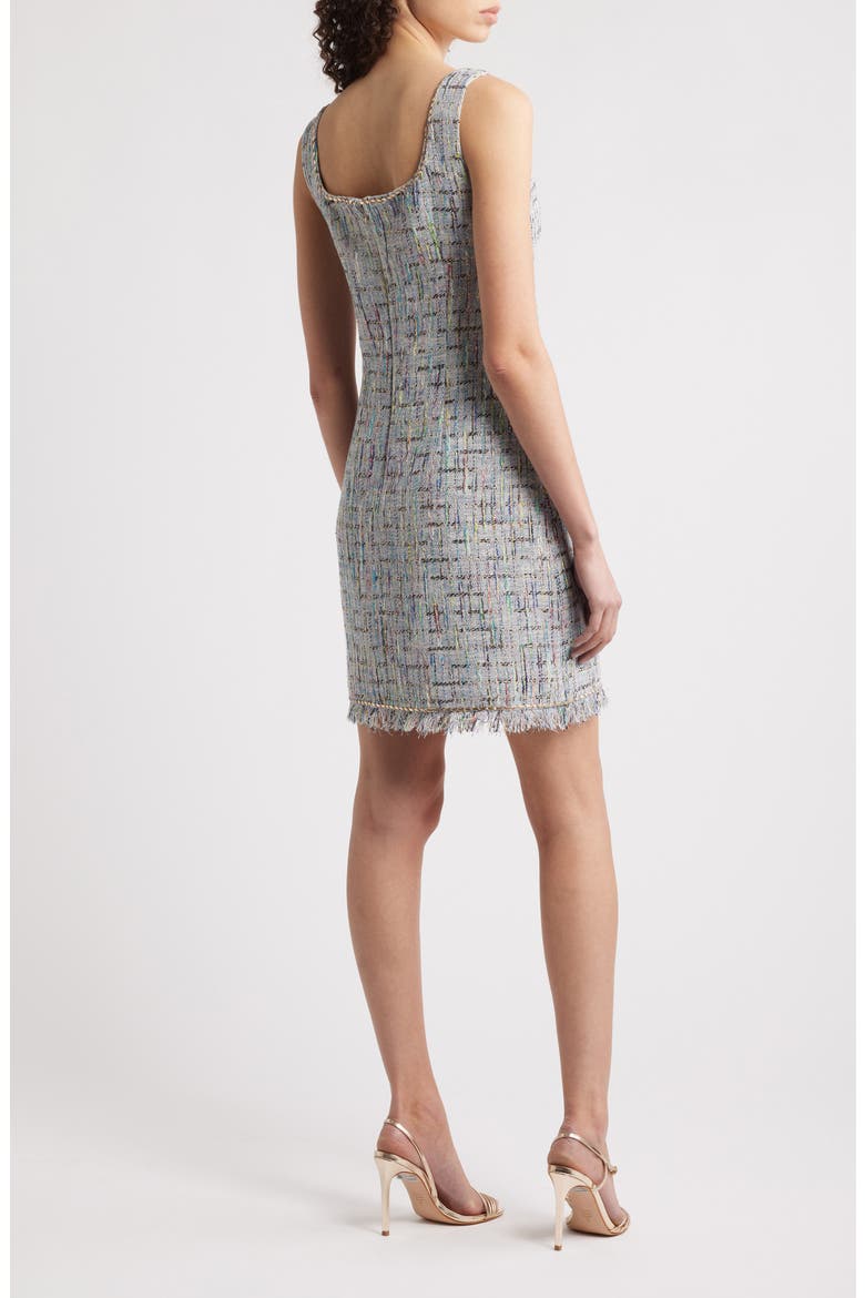 Novi Sleeveless Tweed Minidress, Alternate, color, WHITE MULTI