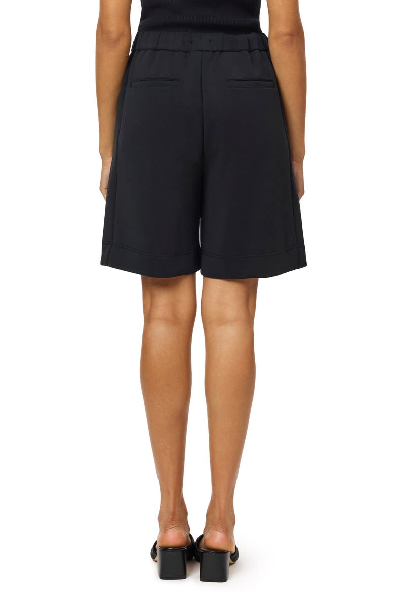 Pintuck Drawcord Scuba Shorts, Alternate, color, BLACK NIGHT