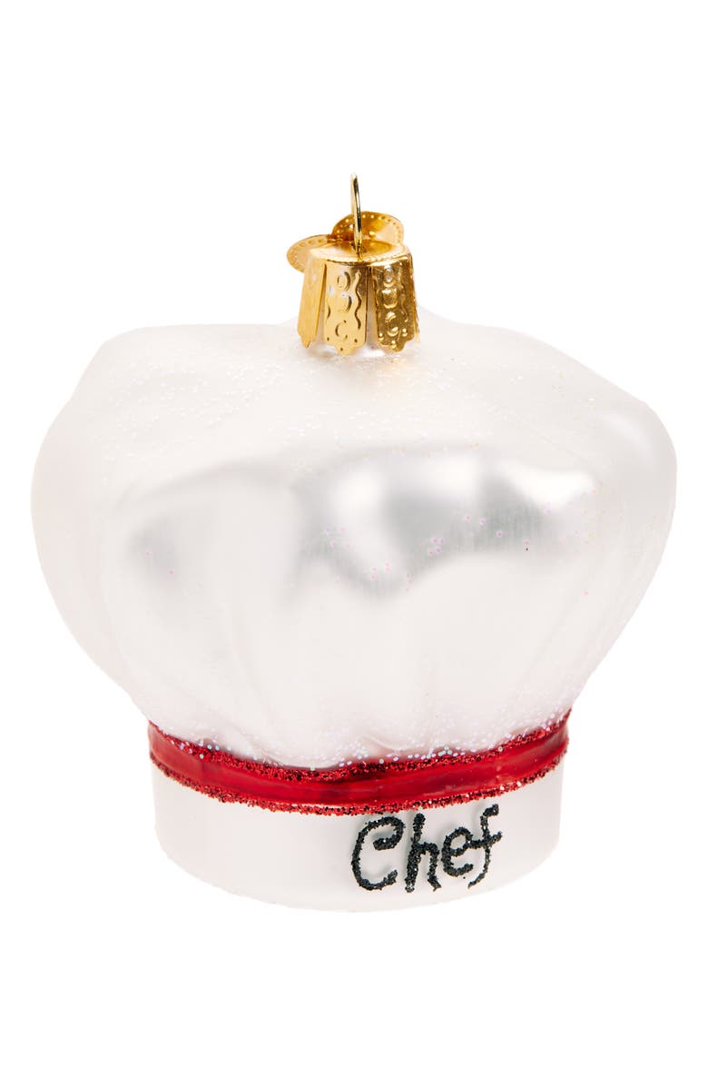 Old World Christmas Chef's Hat Glass Ornament, Main, color, 