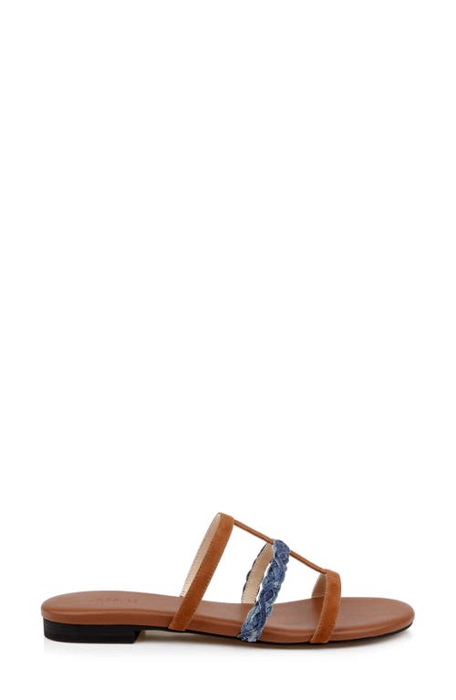 L Agence L'agence Hennie Slide Sandal In Cognac Suede