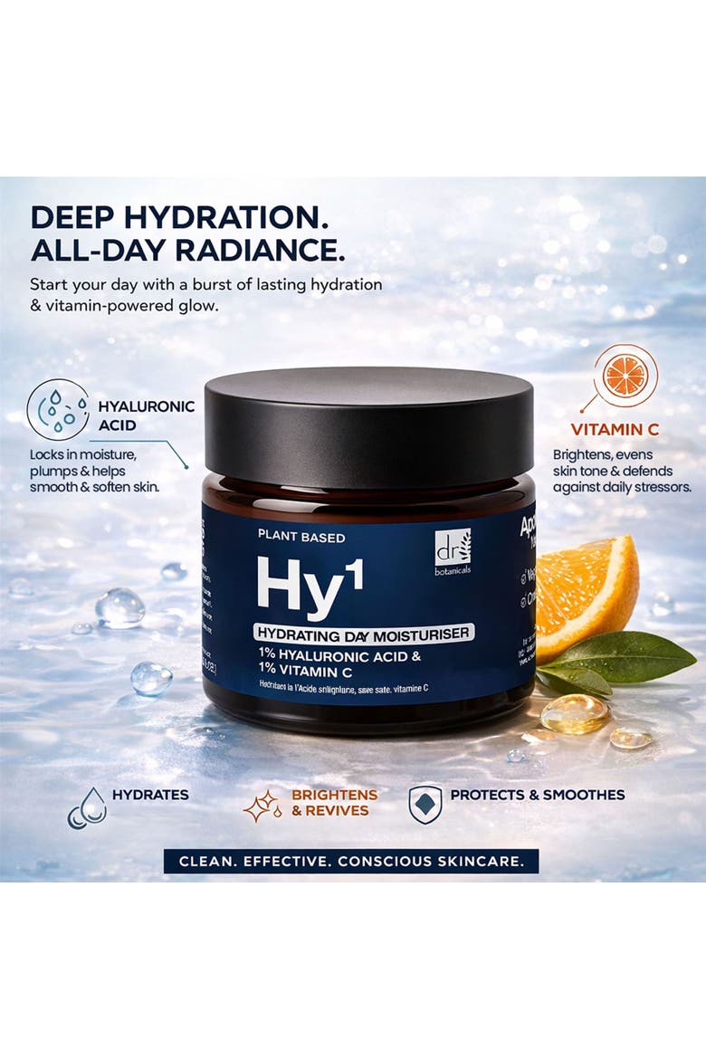 Hydrating Day Moisturiser with 1% Hyaluronic Acid & 1% Vitamin C, Alternate, color, None