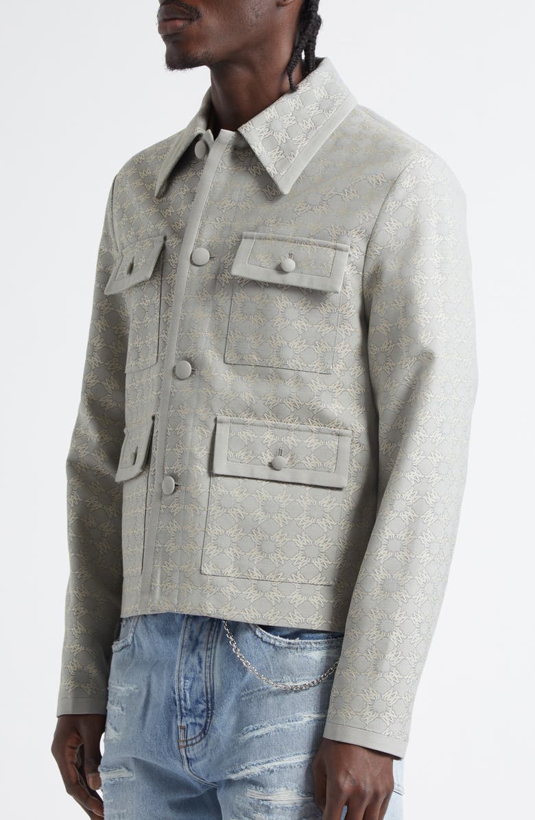 AMIRI MA Quad Jacquard 4-Pocket Cotton & Wool Utility Jacket, Alternate, color, 