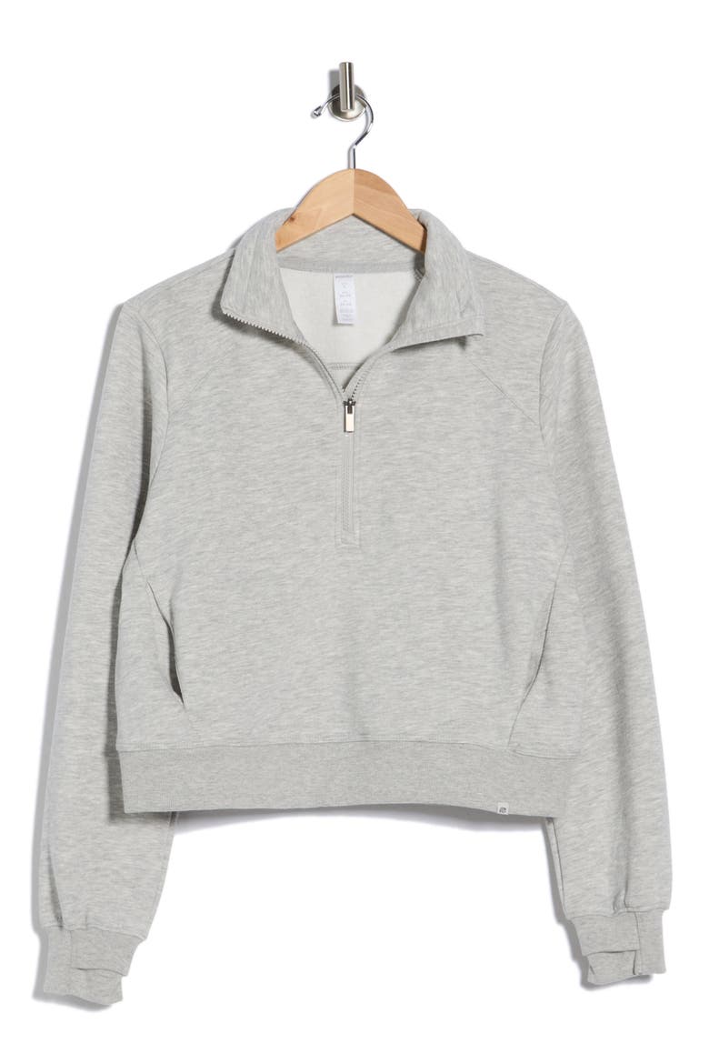 Onyx Half Zip Pullover, Alternate, color, HEATHER GREY