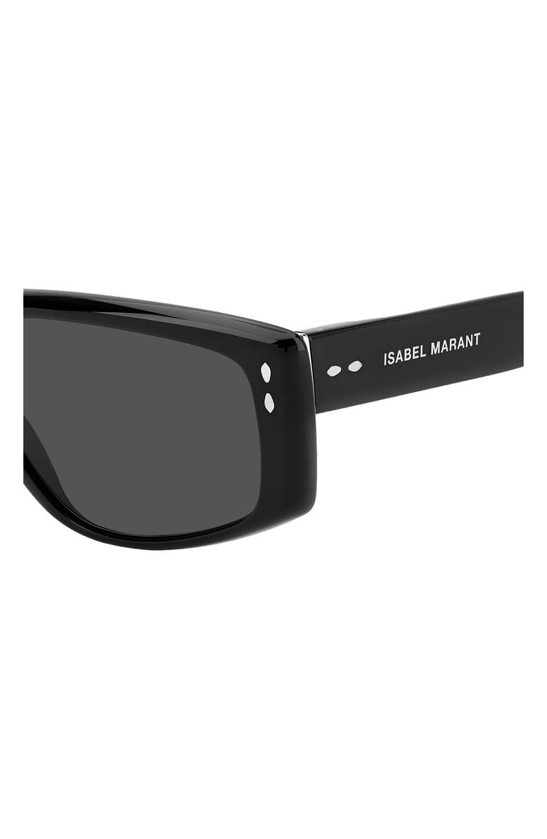 Isabel Marant 52mm Flat Top Sunglasses, Alternate, color, Black Grey