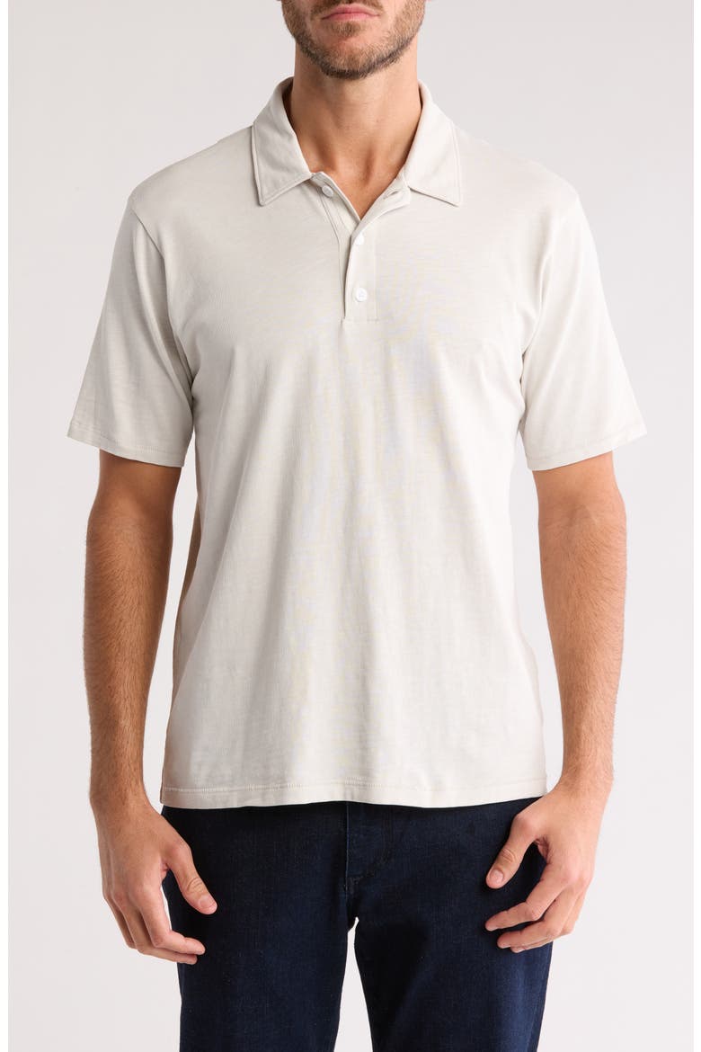 Classic Cotton Slub Jersey Polo, Main, color, LUNAROCK