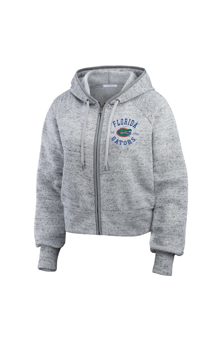 WEAR by Erin Andrews Women's WEAR by Erin Andrews Heather Gray Florida Gators Wear Speckle Double-Hit Raglan Full-Zip Hoodie, Alternate, color, Heather Gray