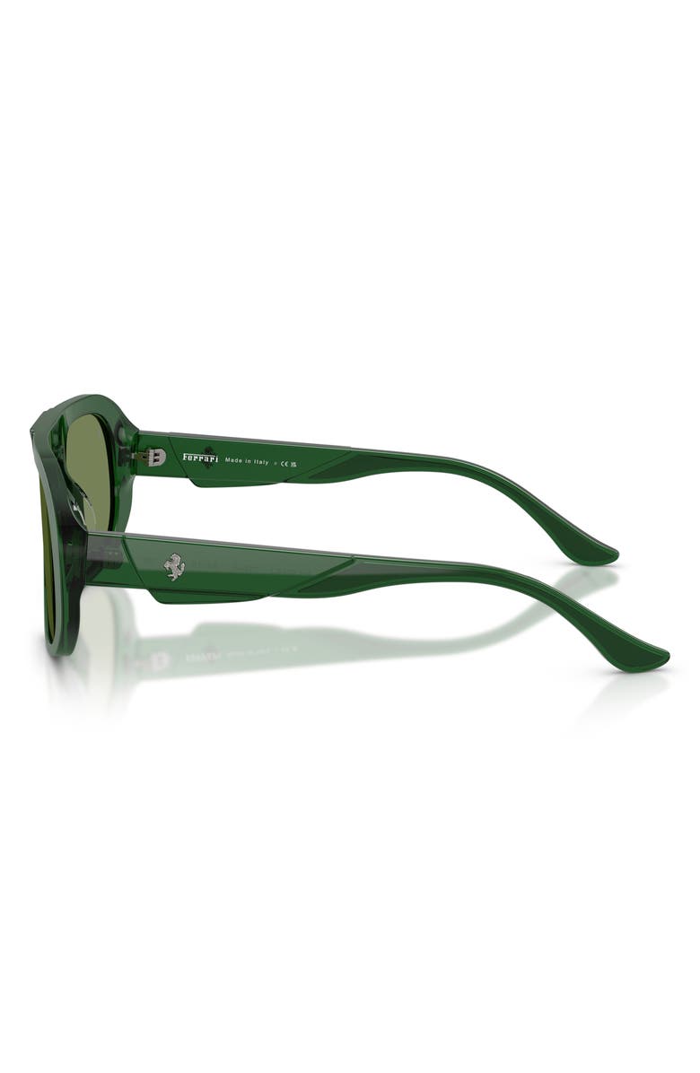 Ferrari 54mm Pillow Sunglasses, Alternate, color, Dark Green / Green