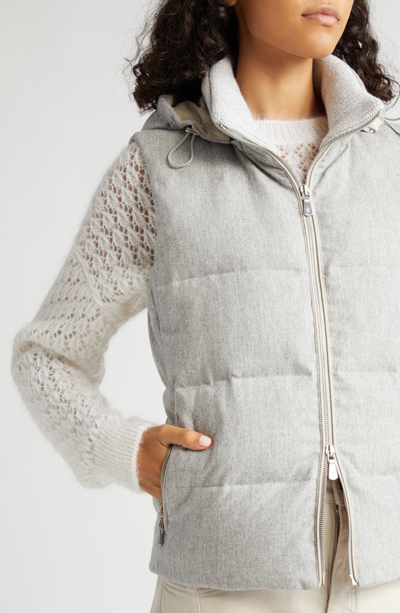 Eleventy Quilted Down Vest with Removable Hood, Alternate, color,
