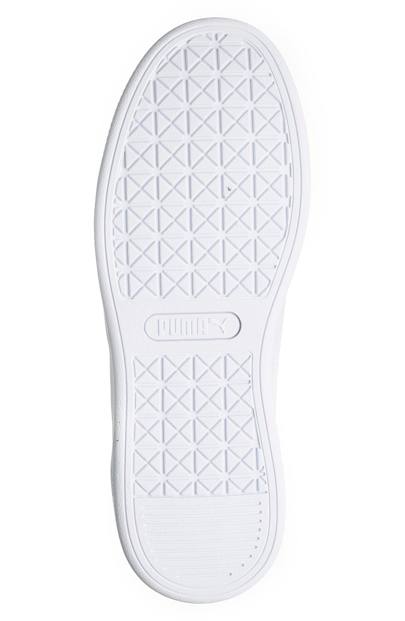 PUMA Vikky Leather Sneaker, Alternate, color, Puma White-Puma White