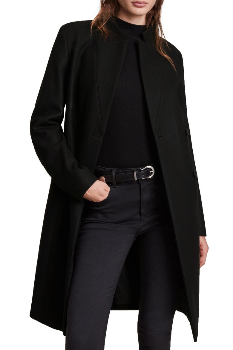Sidney Wool Blend Coat, Main, color, BLACK