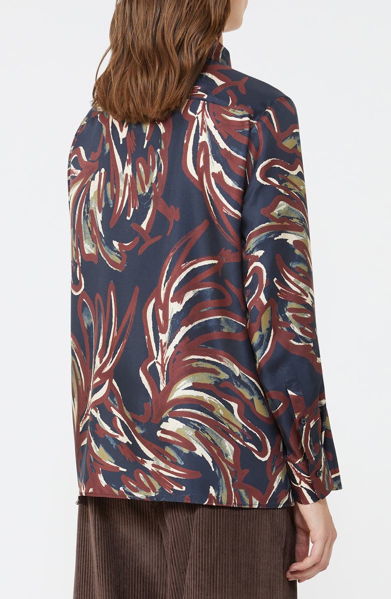 Weekend Max Mara Rive Print Shirt, Alternate, color, Ultramarine