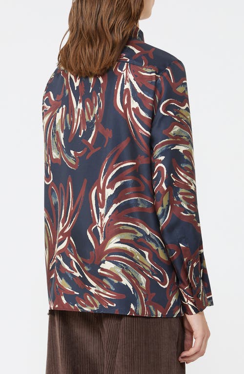 Weekend Max Mara Rive Print Shirt In Blue
