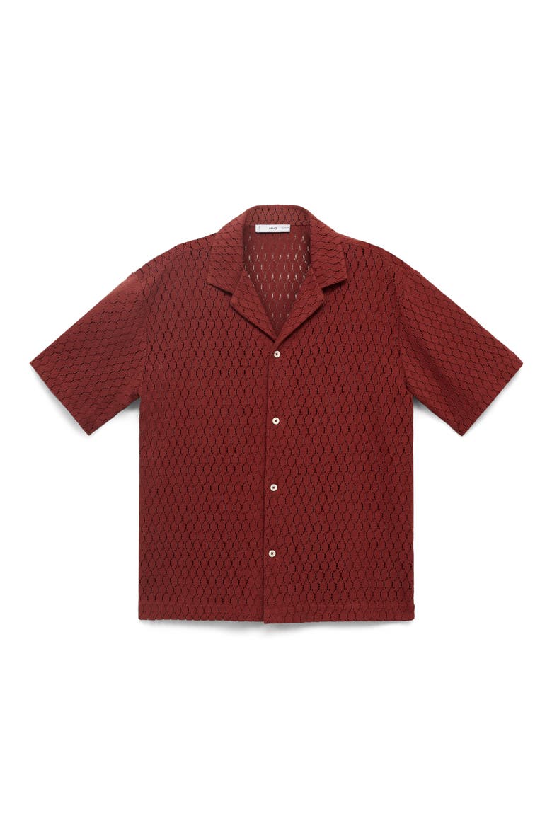 Open Stitch Knit Shirt, Alternate, color, CHERRY
