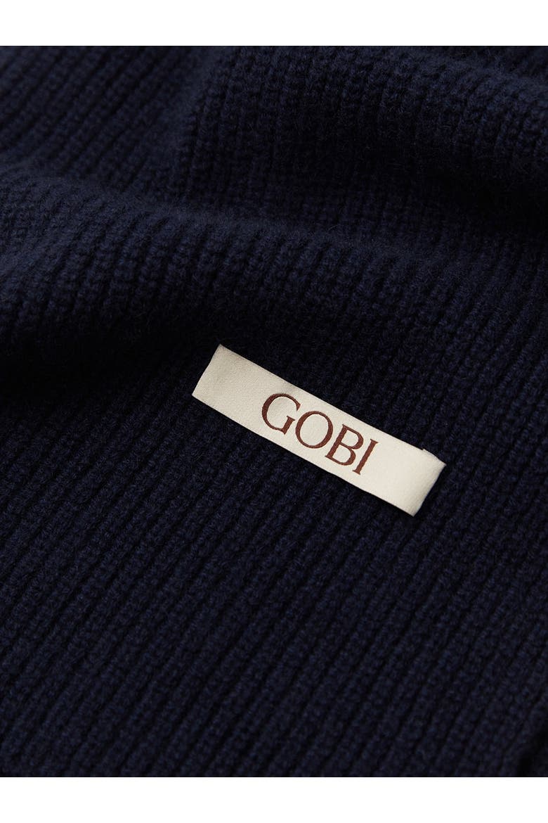 Fisherman Knit Scarf, Alternate, color, navy blazer