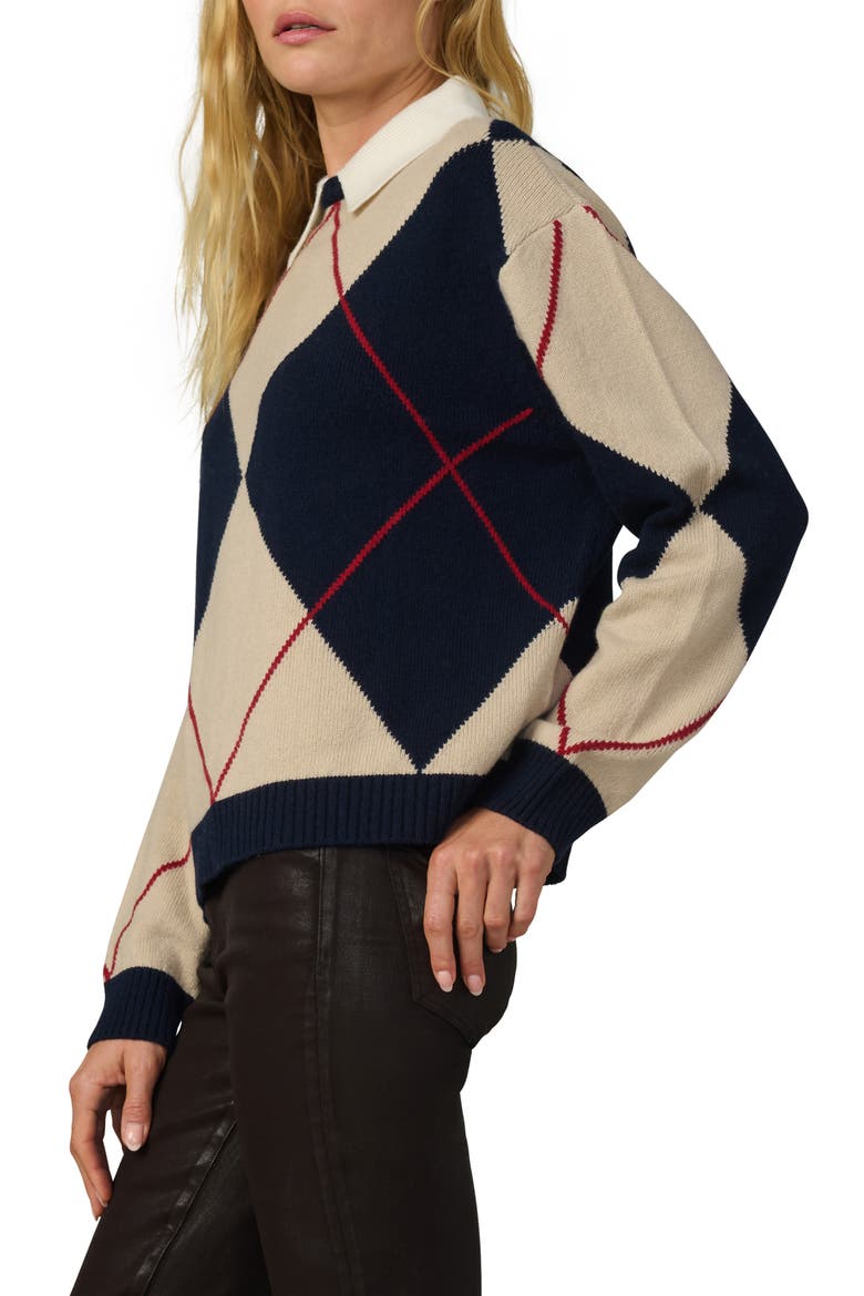 The Jude Collared Sweater, Alternate, color, NAVY MULTI ARGYLE