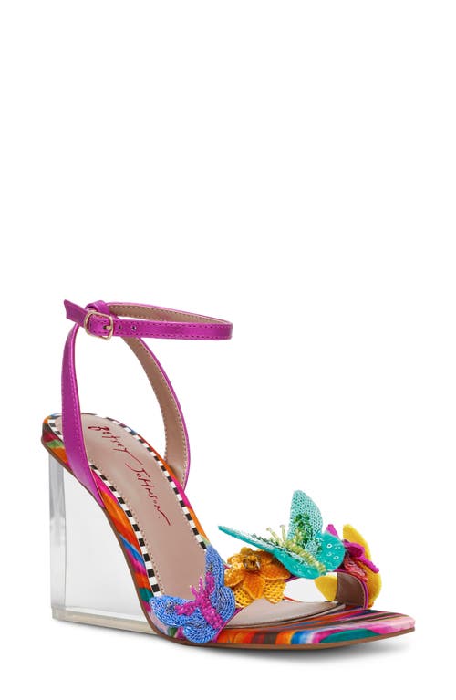 BETSEY JOHNSON BETSEY JOHNSON APOLO ANKLE STRAP WEDGE SANDAL
