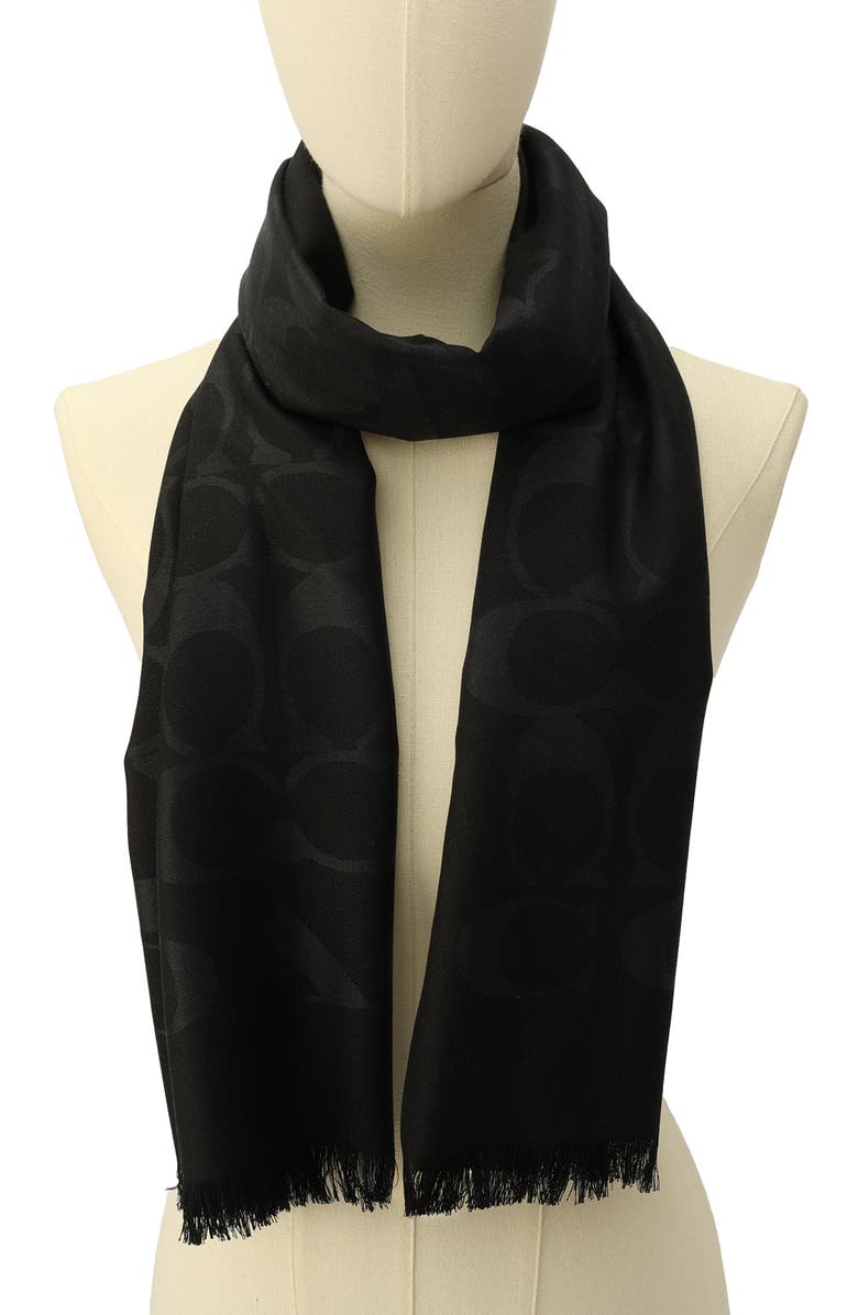 COACH Signature C Oblong Scarf, Alternate, color,