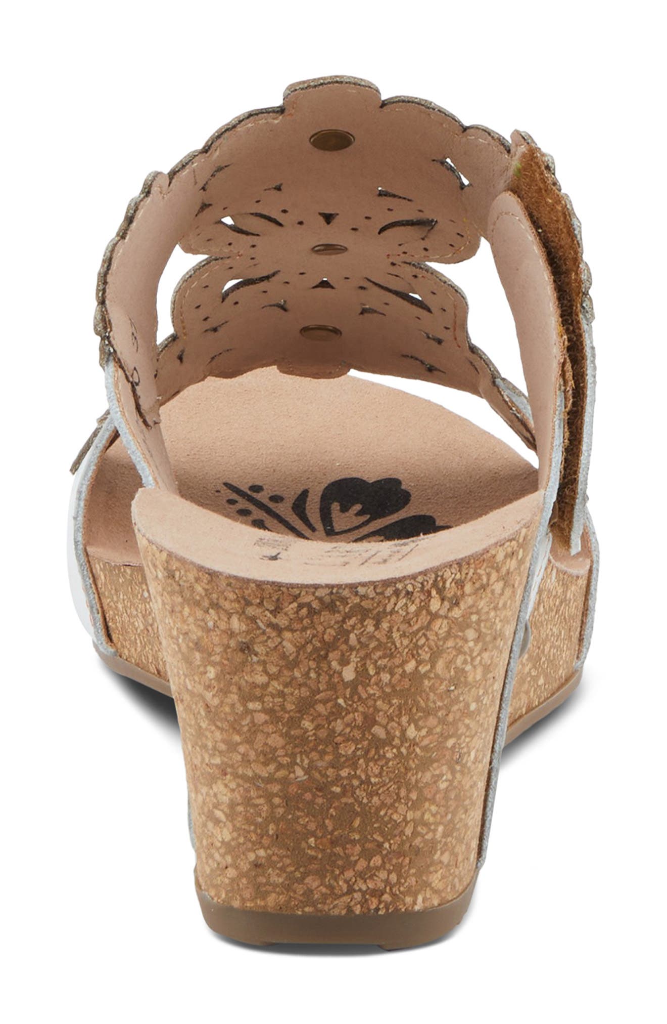 Prettypetals Platform Wedge Slide Sandal, Alternate, color, WHITE MULTI