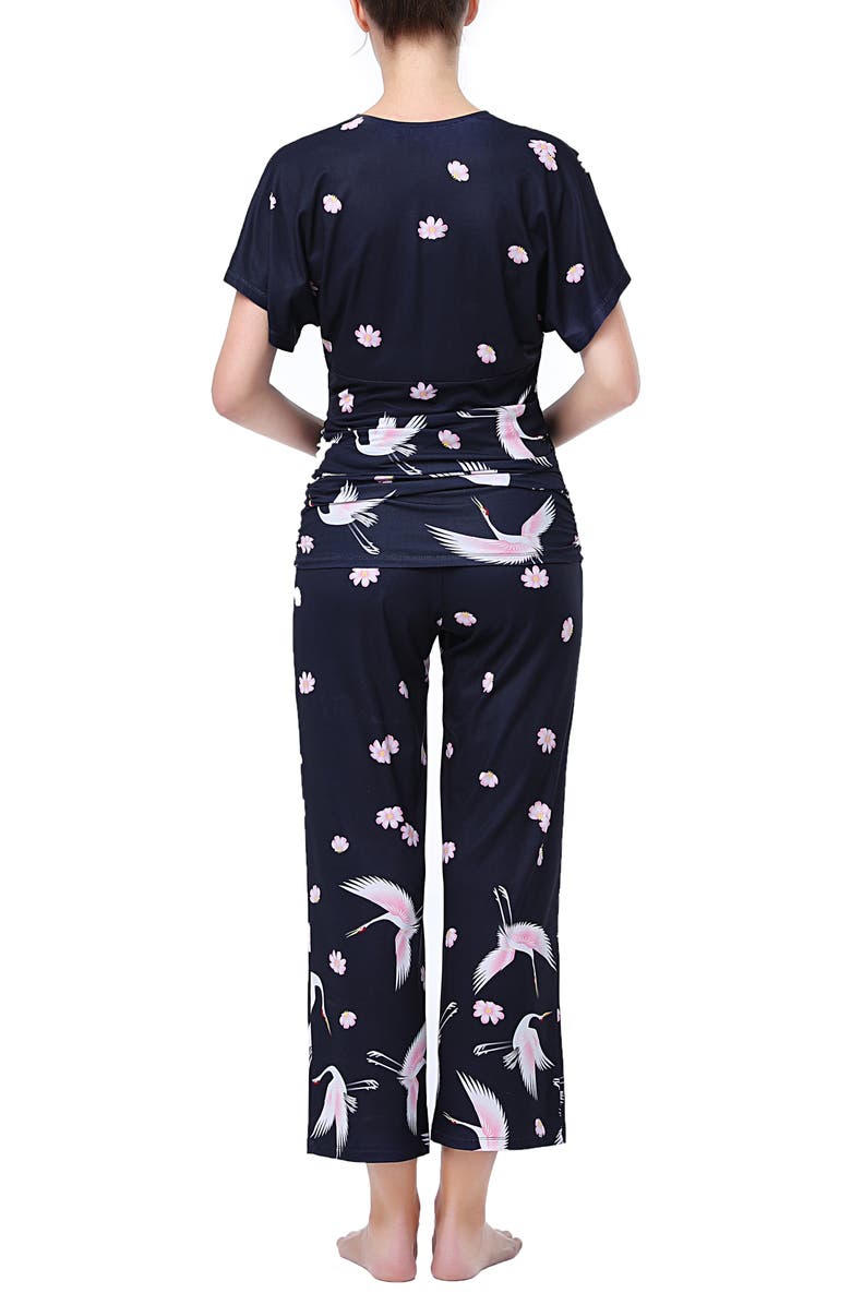 Kimi and Kai Birdie Maternity/Nursing Pajamas, Alternate, color, 