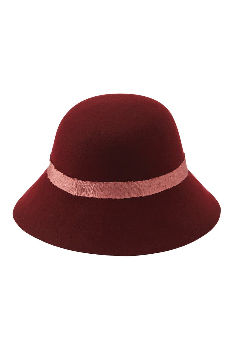 Wool Cloche Hat, Alternate, color, WILD BLACKBERRY