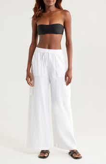Nordstrom Cotton Gauze Cover-Up Cargo Pants